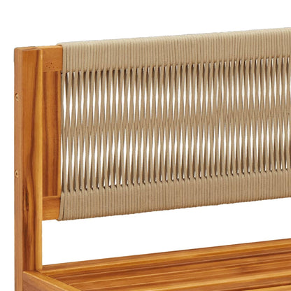 Conjunto de sofás de jardim vidaXL de 6 peças com almofadas de madeira de acácia e corda