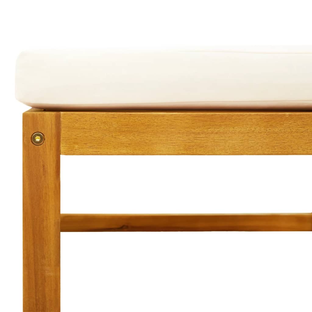 Conjunto de sofás de jardim vidaXL de 3 peças com almofadas de madeira de acácia e corda