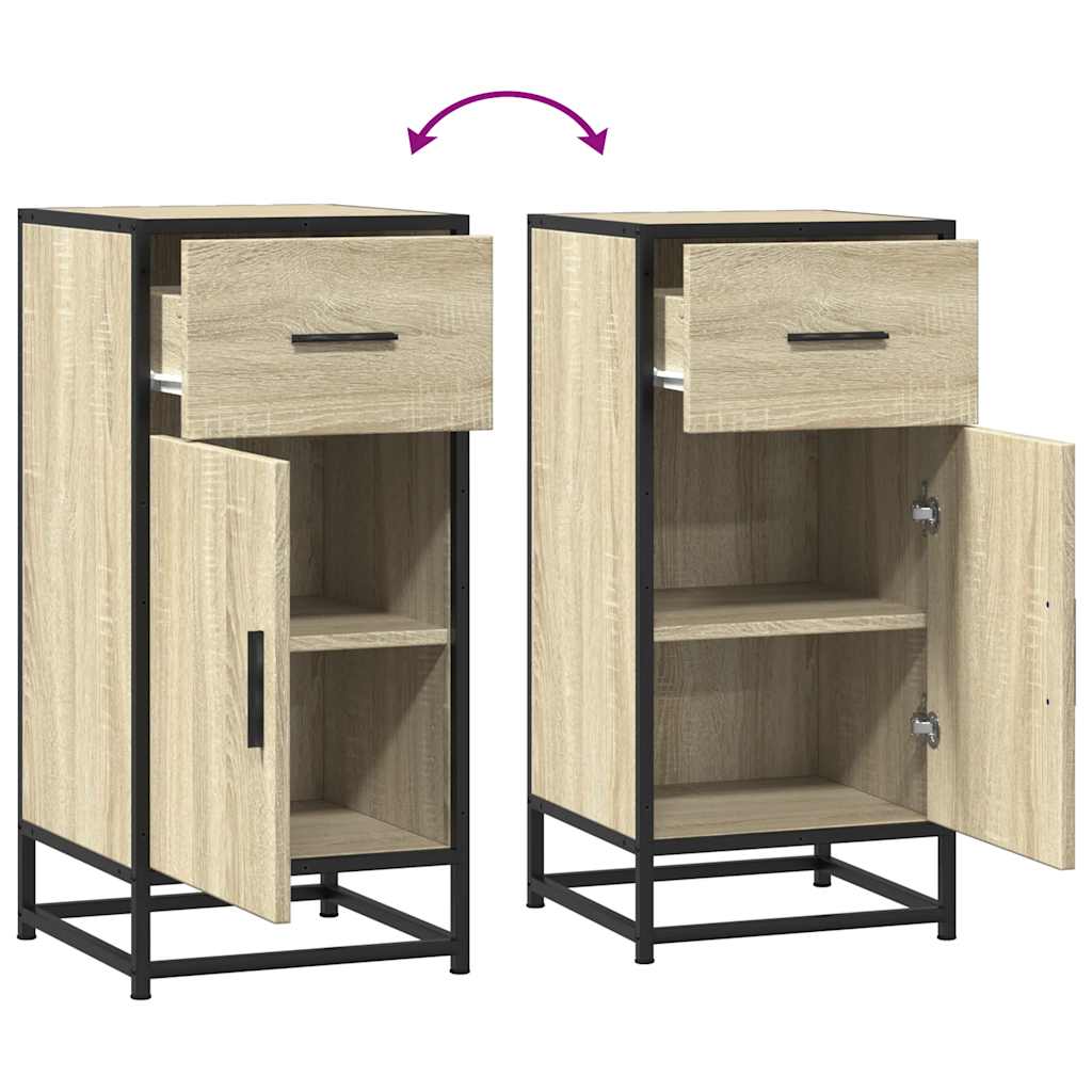 Aparador 35,5x35x76 cm deriv. de madeira/metal carvalho sonoma