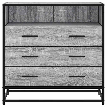 Armário de gavetas 70x41x70 cm deriv. madeira cinzento sonoma