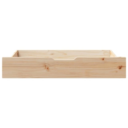 Gavetas para cama com rodas 2 pcs 95x55x17 cm pinho maciço