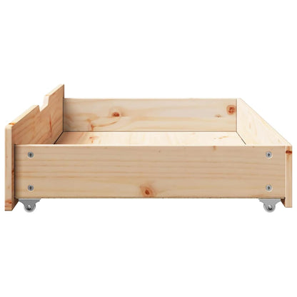 Gavetas para cama com rodas 2 pcs 95x55x17 cm pinho maciço