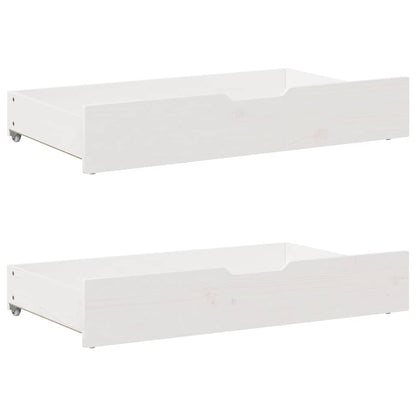 Gavetas para cama 2 pcs 95x55x17 cm pinho maciço branco