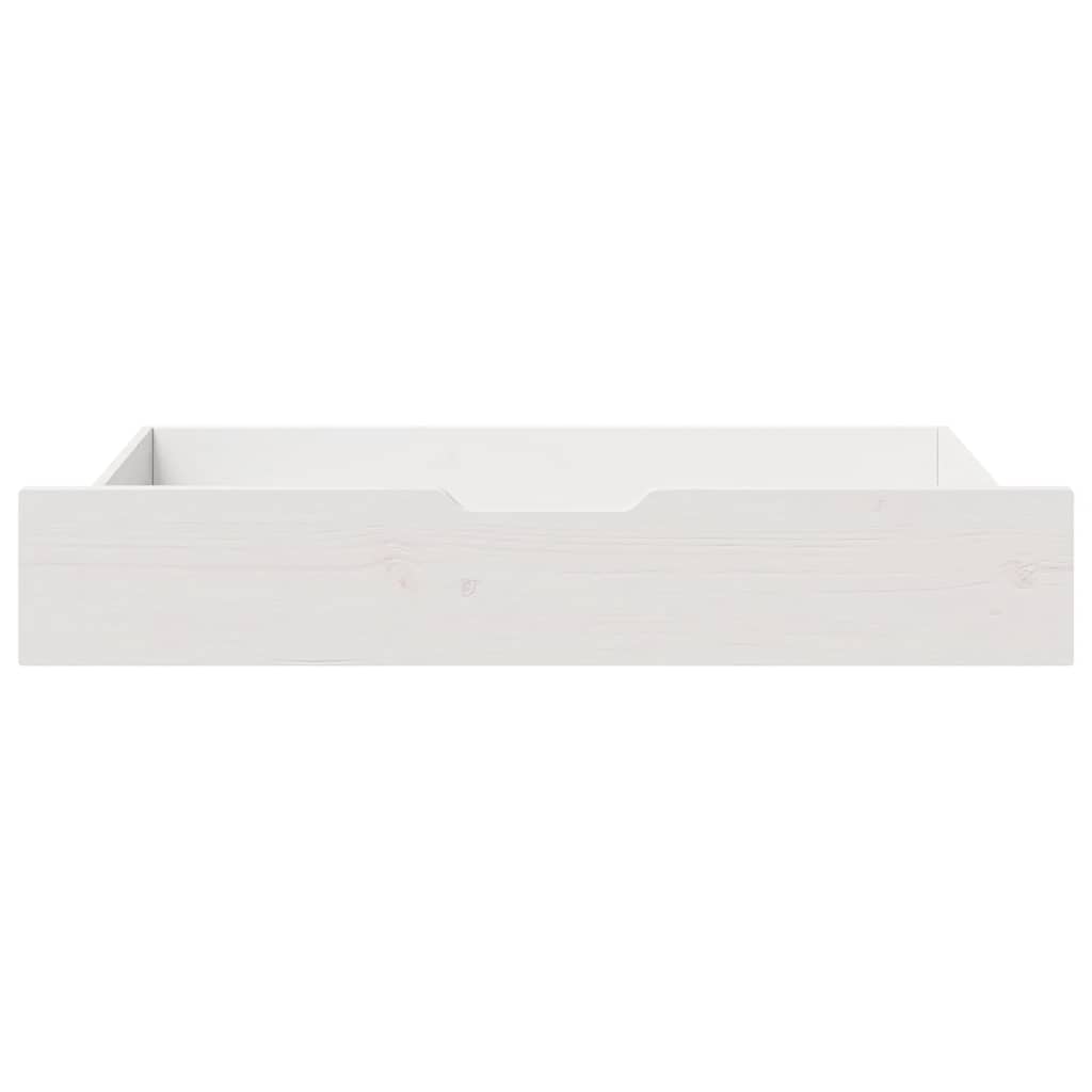 Gavetas para cama 2 pcs 95x55x17 cm pinho maciço branco