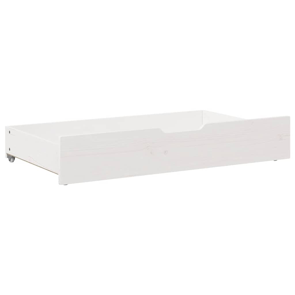 Gavetas para cama 2 pcs 95x55x17 cm pinho maciço branco