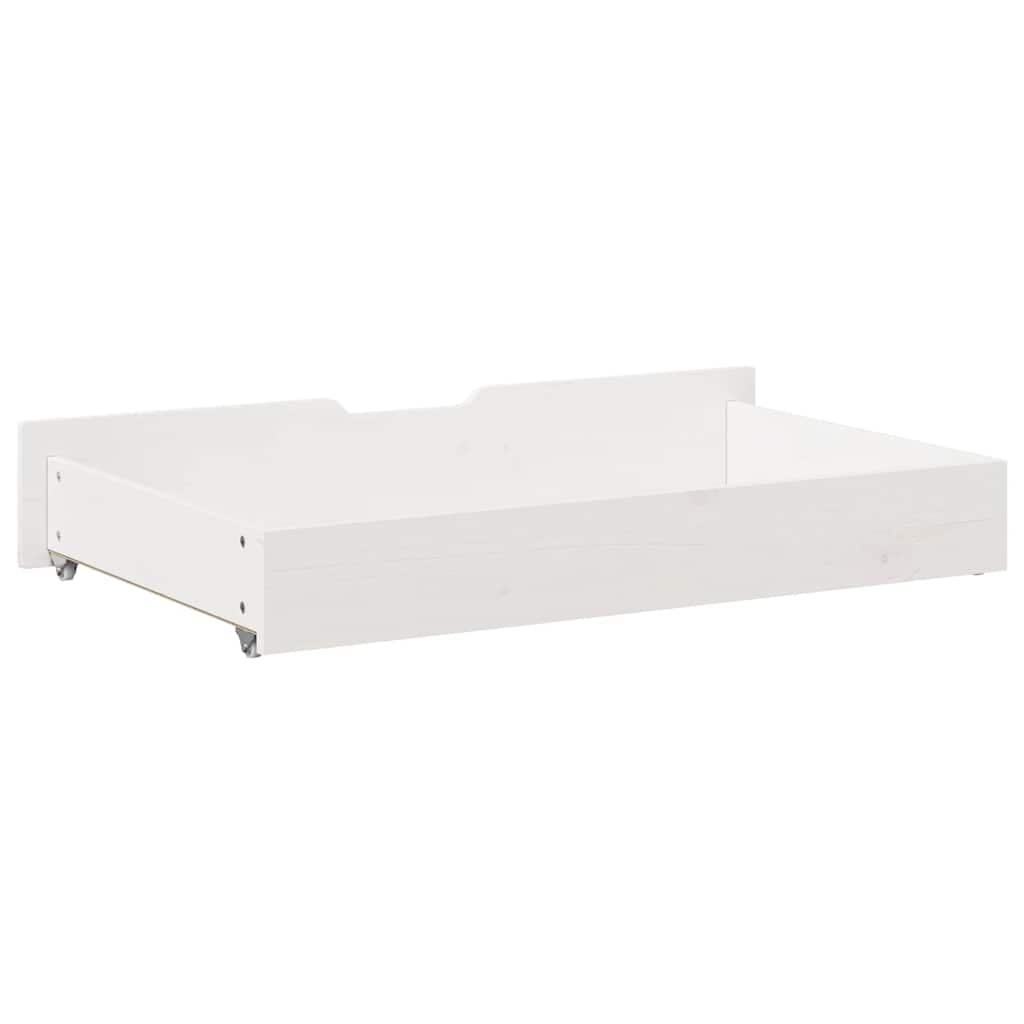Gavetas para cama 2 pcs 95x55x17 cm pinho maciço branco