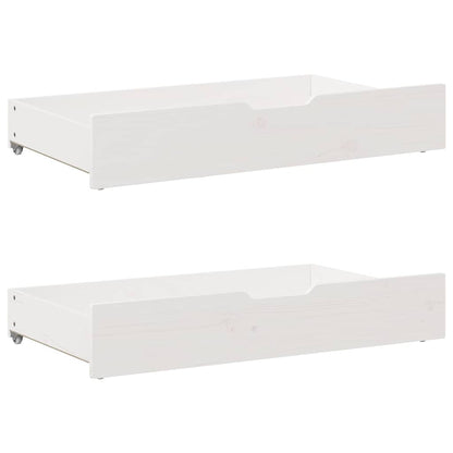 Gavetas para cama 2 pcs 90x55x17 cm pinho maciço branco