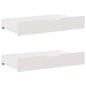 Gavetas para cama 2 pcs 90x55x17 cm pinho maciço branco