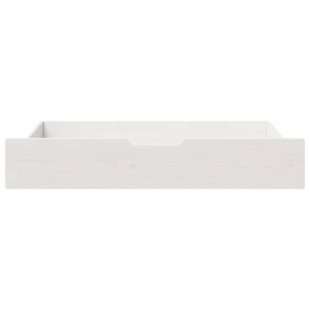 Gavetas para cama 2 pcs 90x55x17 cm pinho maciço branco