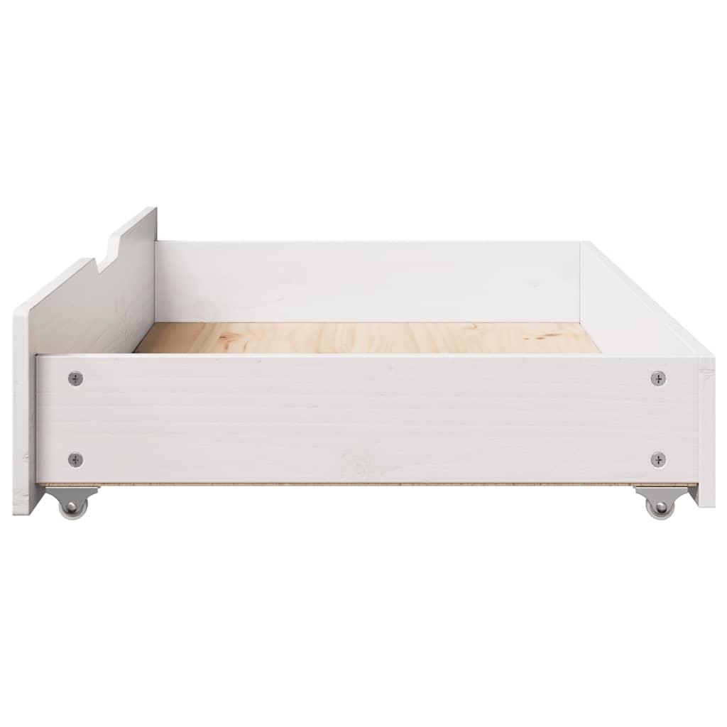 Gavetas para cama 2 pcs 90x55x17 cm pinho maciço branco