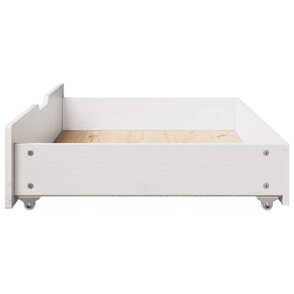 Gavetas para cama 2 pcs 90x55x17 cm pinho maciço branco