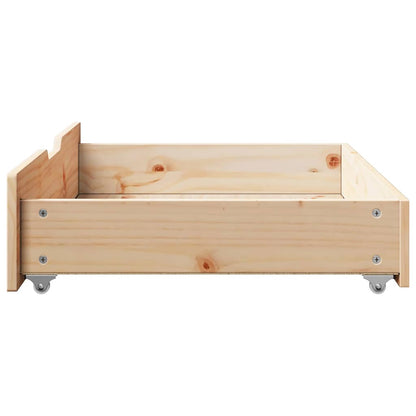 Gavetas para cama com rodas 2 pcs 85x55x17 cm pinho maciço