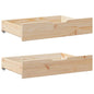 Gavetas para cama com rodas 2 pcs 80x55x17 cm pinho maciço