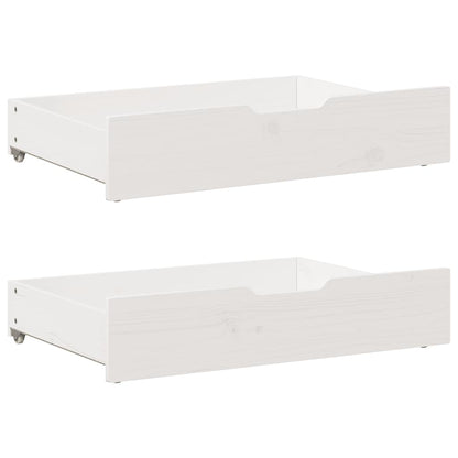 Gavetas para cama 2 pcs 80x55x17 cm pinho maciço branco