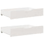 Gavetas para cama 2 pcs 80x55x17 cm pinho maciço branco