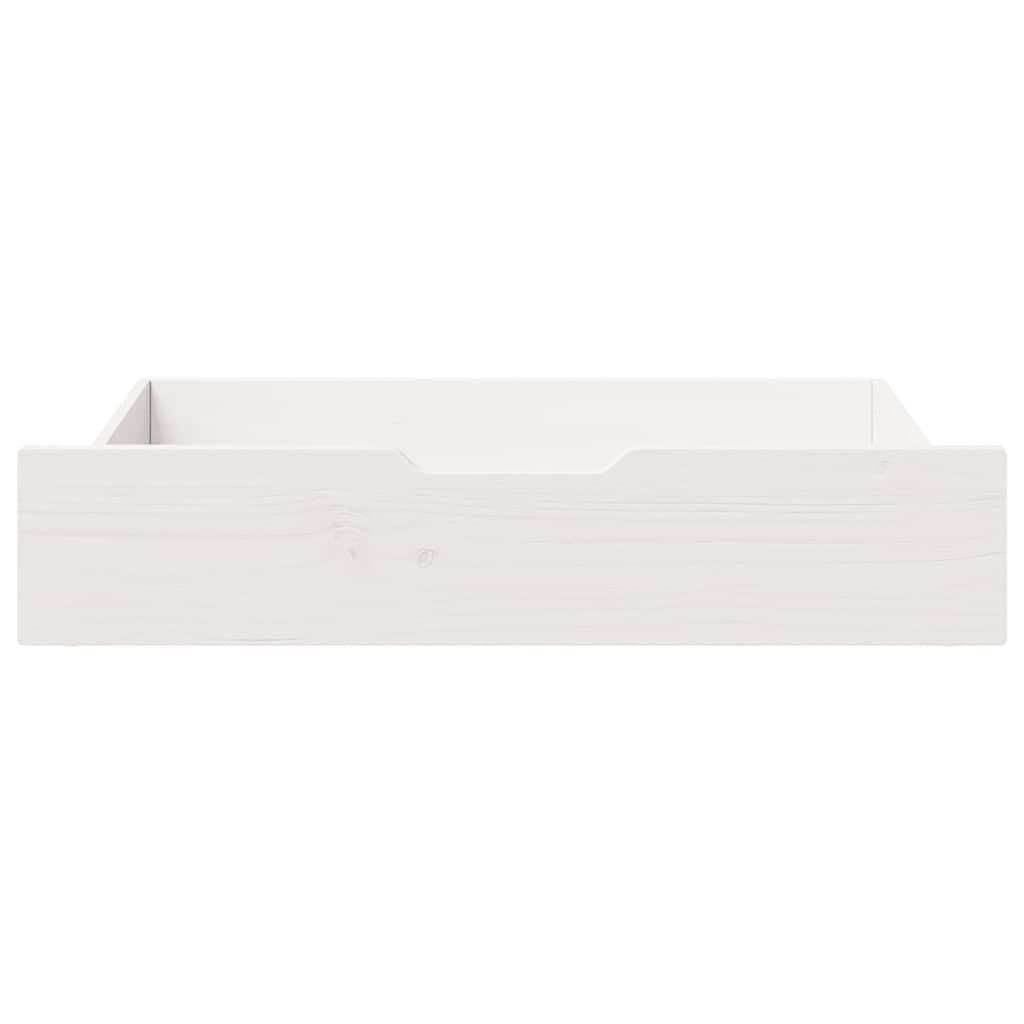 Gavetas para cama 2 pcs 80x55x17 cm pinho maciço branco