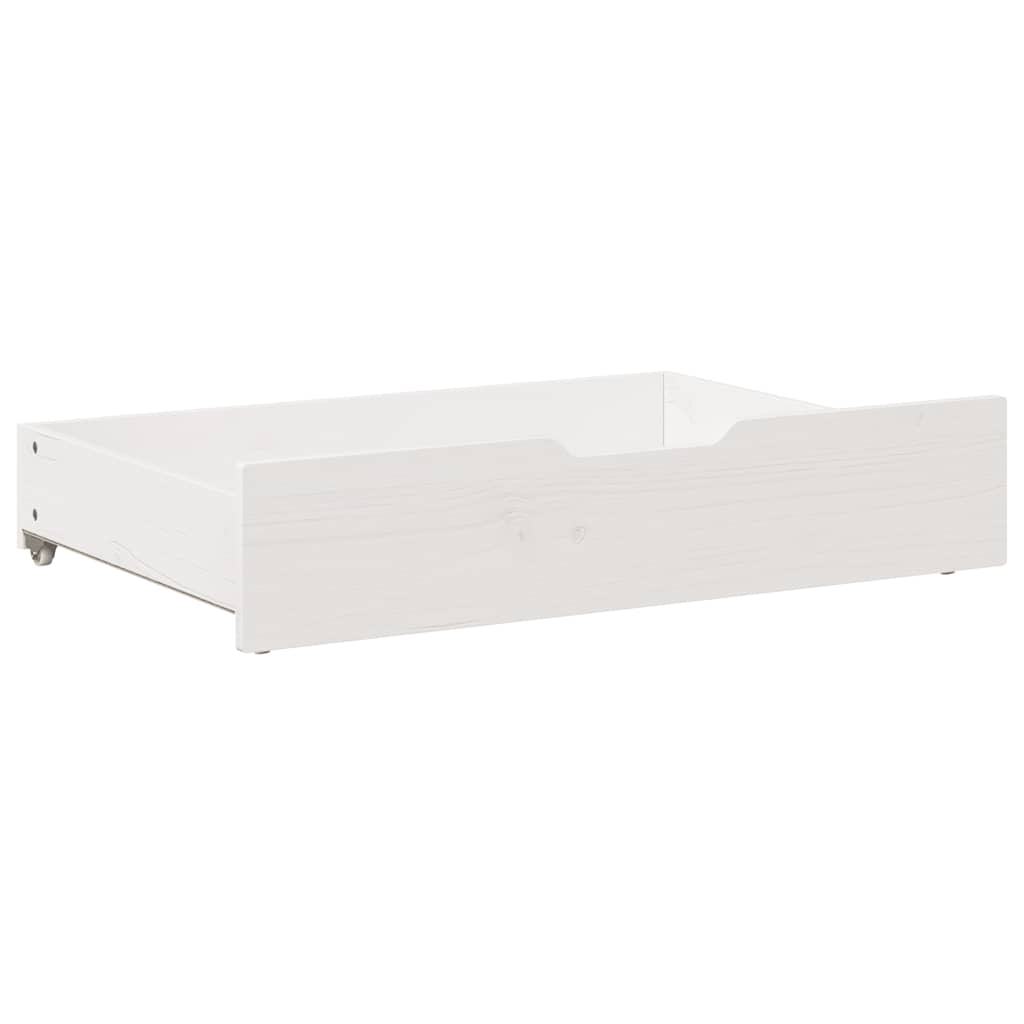 Gavetas para cama 2 pcs 80x55x17 cm pinho maciço branco