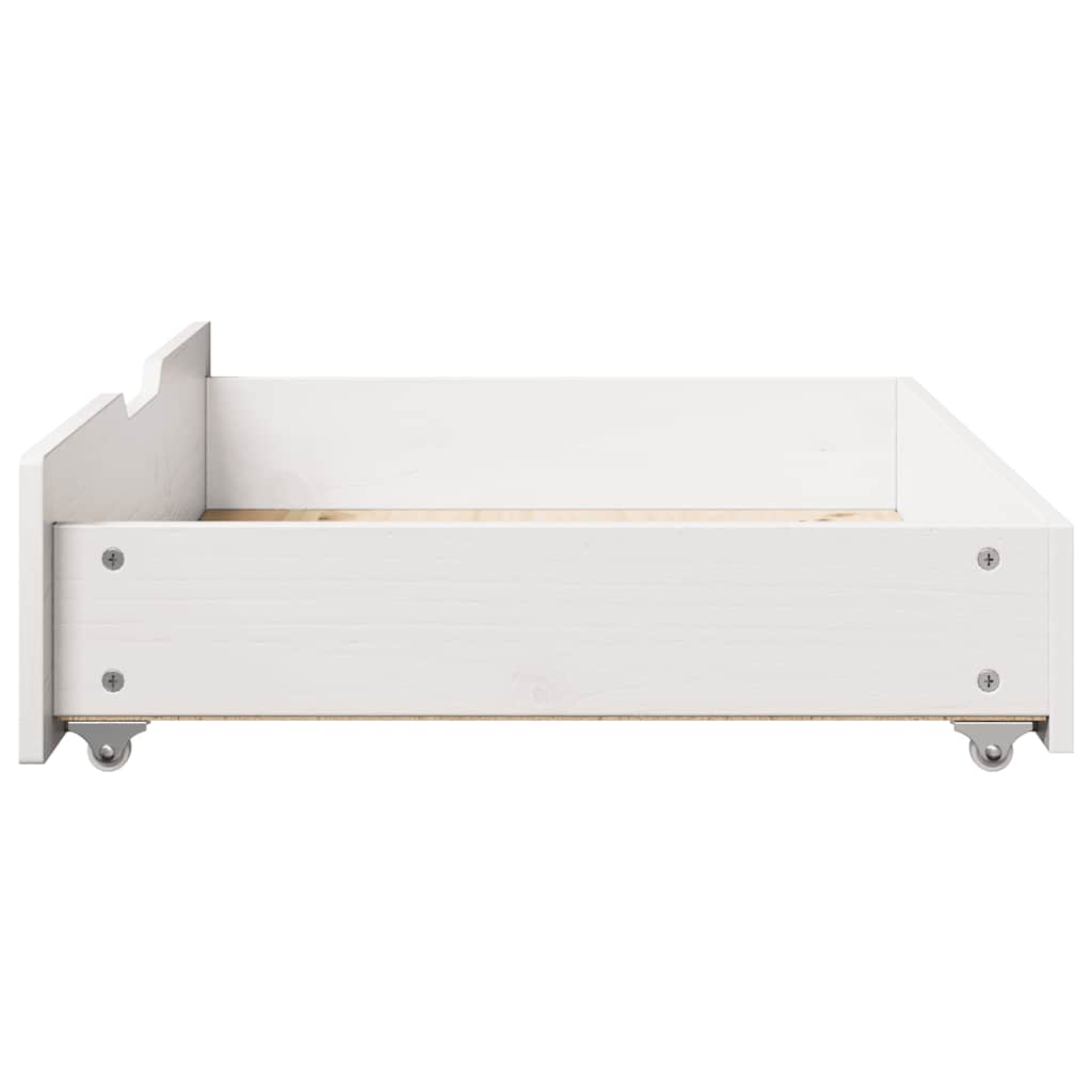 Gavetas para cama 2 pcs 80x55x17 cm pinho maciço branco