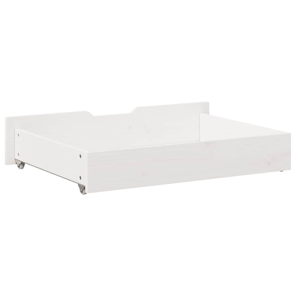 Gavetas para cama 2 pcs 80x55x17 cm pinho maciço branco