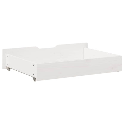 Gavetas para cama 2 pcs 80x55x17 cm pinho maciço branco