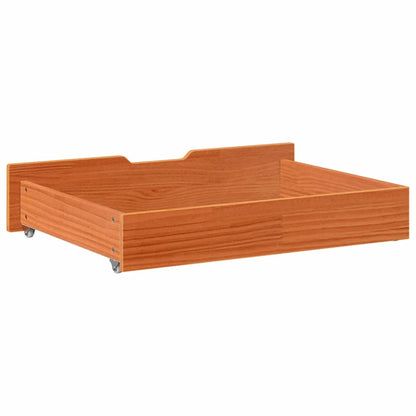 Gavetas para cama 2 pcs 80x55x17 cm pinho maciço castanho-mel