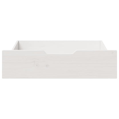 Gavetas para cama 2 pcs 75x55x17 cm pinho maciço branco