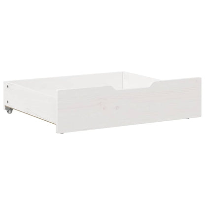 Gavetas para cama 2 pcs 75x55x17 cm pinho maciço branco
