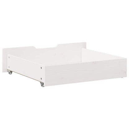 Gavetas para cama 2 pcs 75x55x17 cm pinho maciço branco