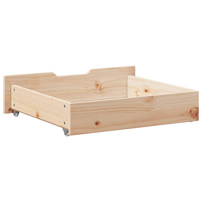 Gavetas para cama com rodas 2 pcs 65x55x17 cm pinho maciço