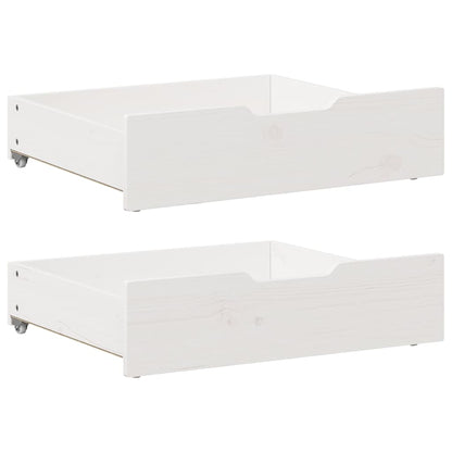 Gavetas para cama 2 pcs 65x55x17 cm pinho maciço branco