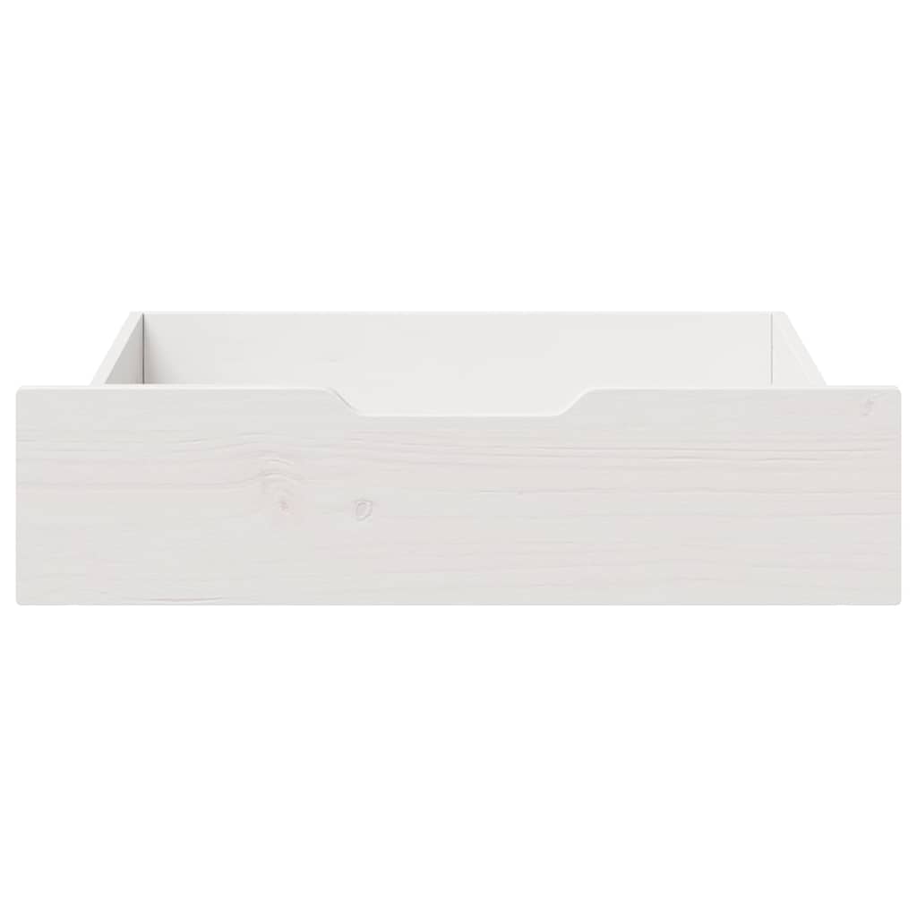 Gavetas para cama 2 pcs 65x55x17 cm pinho maciço branco