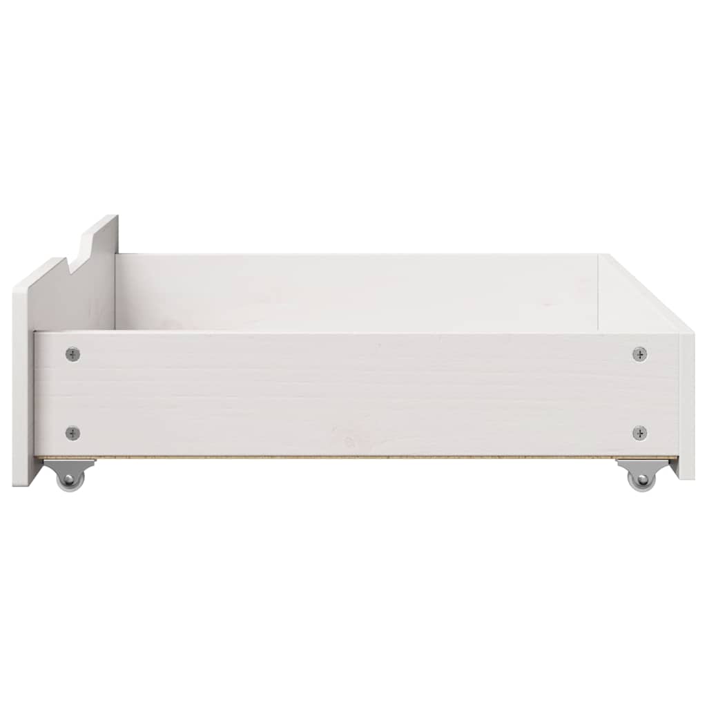 Gavetas para cama 2 pcs 65x55x17 cm pinho maciço branco