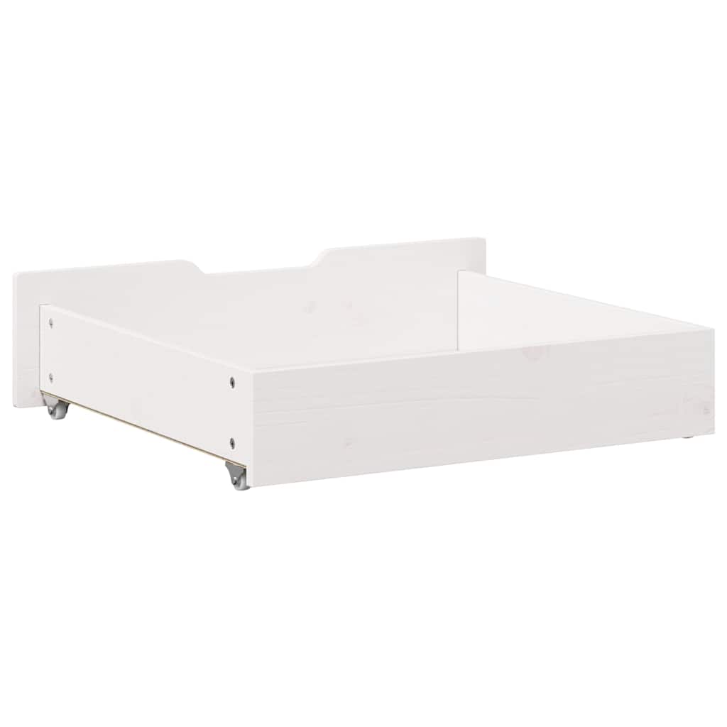 Gavetas para cama 2 pcs 65x55x17 cm pinho maciço branco