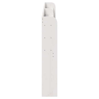 Cabeceira com prateleiras 200 cm madeira de pinho maciça branco