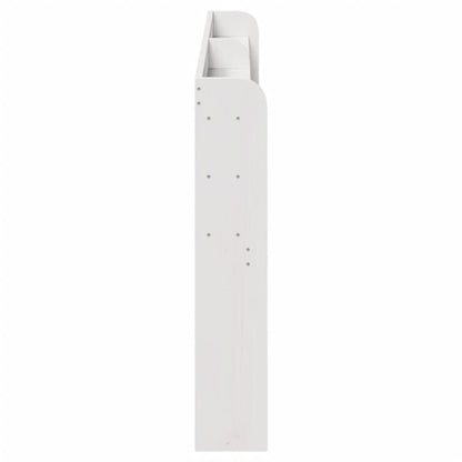 Cabeceira com prateleiras 180 cm madeira de pinho maciça branco