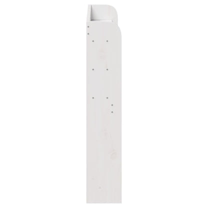 Cabeceira com prateleiras 100 cm madeira de pinho maciça branco