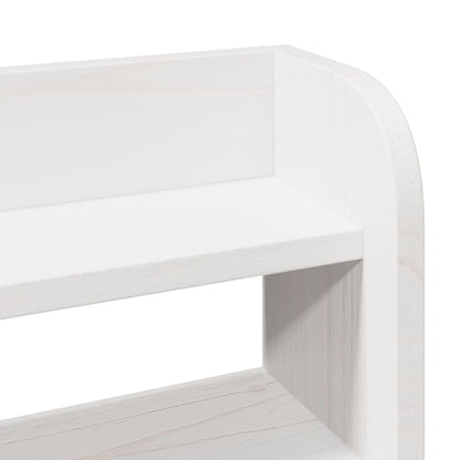 Cabeceira com prateleiras 75 cm madeira de pinho maciça branco