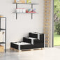 Canteiro elevado de 3 níveis 120x80 cm pinho maciço preto
