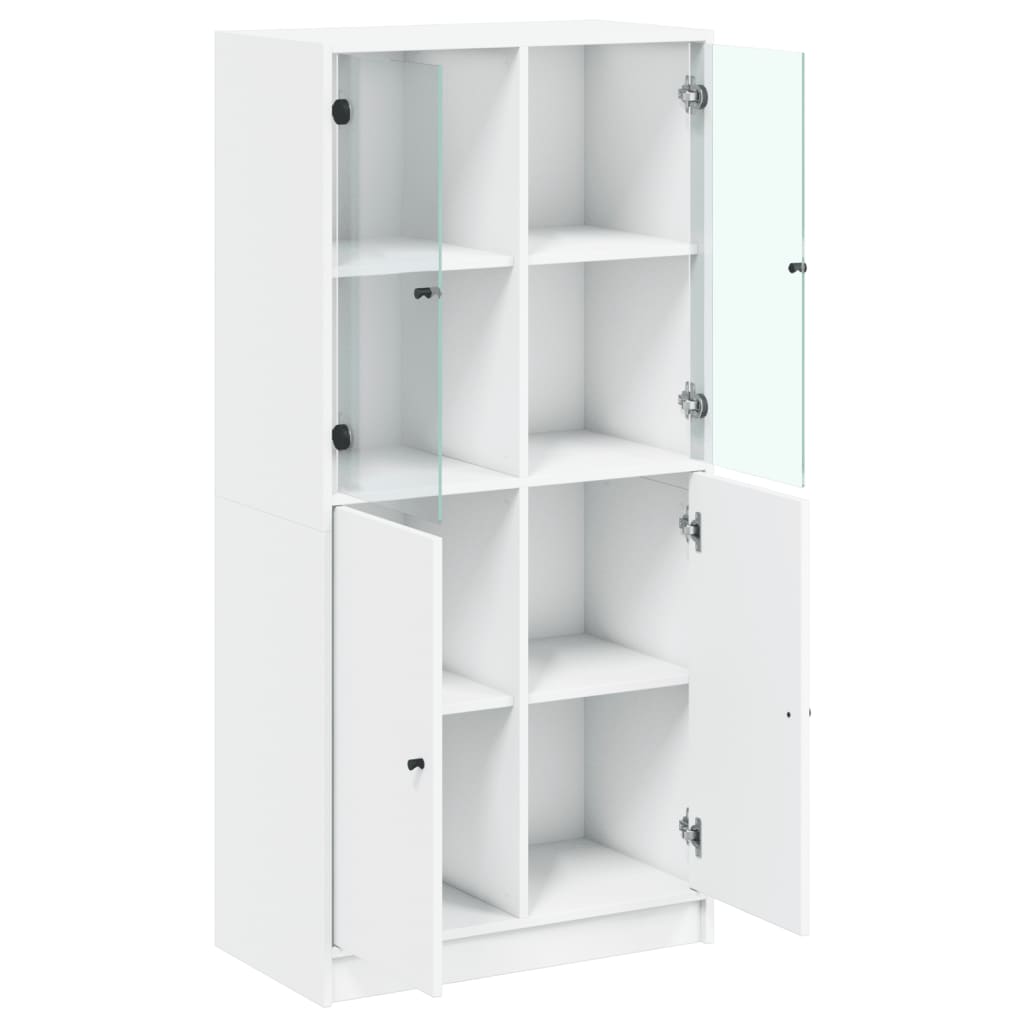 Armário alto c/ portas 68x37x142 cm derivados de madeira branco