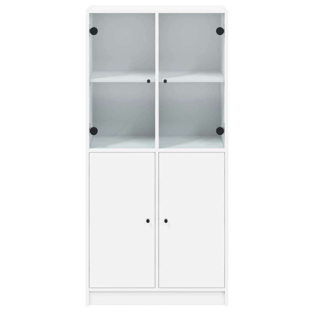 Armário alto c/ portas 68x37x142 cm derivados de madeira branco