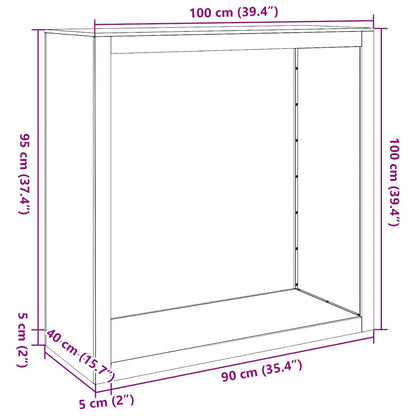 Suporte para lenha 100x40x100 cm aço galvanizado