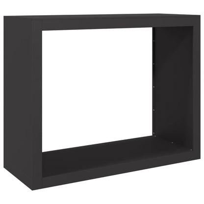 Suporte para lenha 100x40x80 cm aço preto