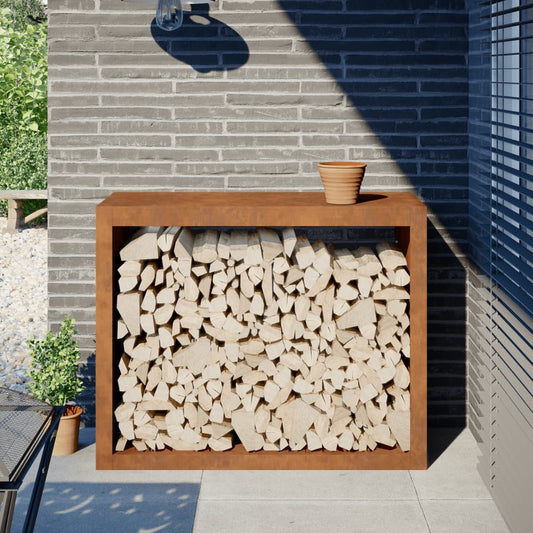Rack Lenha 100x40x80 cm aço resistente às intempéries