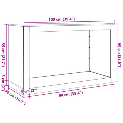 Suporte para lenha 100x40x60 cm aço galvanizado