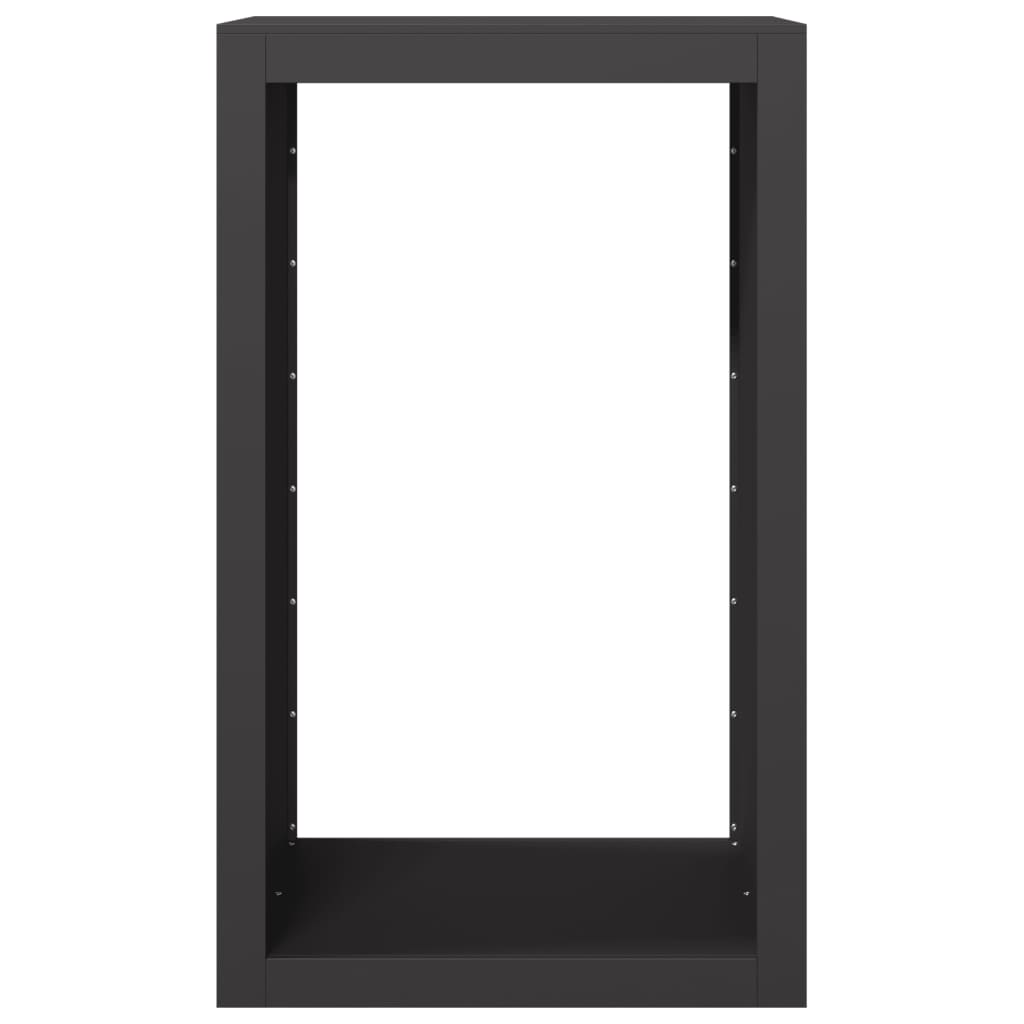 Suporte para lenha 60x40x100 cm aço preto