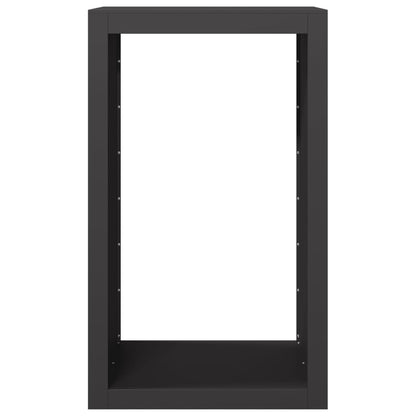 Suporte para lenha 60x40x100 cm aço preto