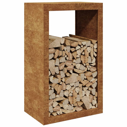 Rack de lenha 60x40x100 cm aço resistente às intempéries