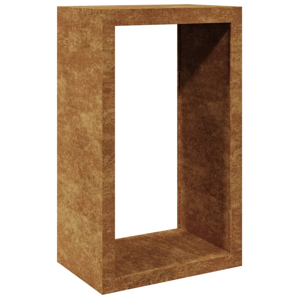 Rack de lenha 60x40x100 cm aço resistente às intempéries