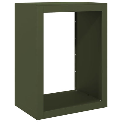 Suporte para lenha 60x40x80 cm aço verde