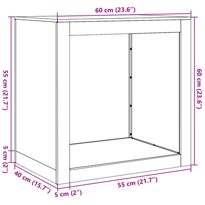 Suporte para lenha 60x40x60 cm aço antracite